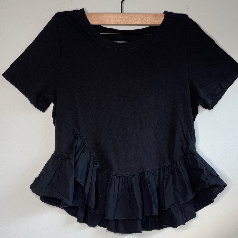 Maeve Anthropologie Ruffle-Hem Blouse Top - Picture 4 of 7